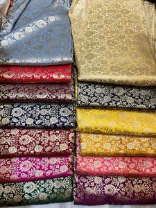 ชุดเดรสผ้า150D ทอผ้าแจ็คการ์ดผ้าไหมแท้สำหรับเด็กผู้ชายเด็กผู้หญิงผ้าปักลายดอกไม้ดีไซน์จีน - Product Image 2