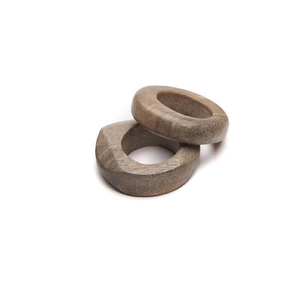 Rond de serviette en bois massif rond de bonne qualité Rond de serviette en bois massif Mariage Noël décorer Rond de serviette en bois - Product Image 1