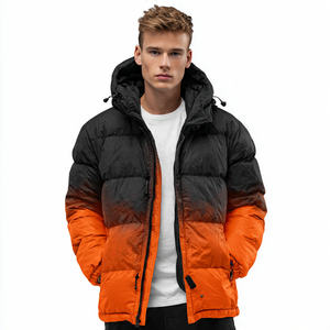 Oversized Hooded Winter Puffer Jacket for Men High Street Fashion Printed Bubble Coat Outdoor - Product Image 4