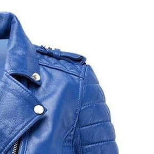 Chaqueta de cuero genuino de primera calidad con diseño elegante Costura duradera Ajuste cómodo. Para ropa informal o formal Talla XS - Product Image 6