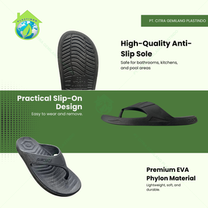 Dép SSBO Grosir chất liệu EVA Phylon nhẹ, unisex, chống thấm nước, thoáng khí, chống trơn trượt, bền, thoải mái, thân thiện với môi trường, thích hợp cho nhà và du lịch - Product Image 5