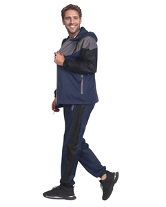 Chaqueta con cremallera de 2 piezas de nuevo diseño 2025 y Pantalón elástico, chándal cortavientos de gran tamaño con diseño de sublimación de nailon 100% - Product Image 2