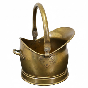 Nouveau design de seau à charbon en métal, finitions brun rouillé avec poignée, seau à charbon rond, décoration de jardin à domicile, seau à charbon - Product Image 5