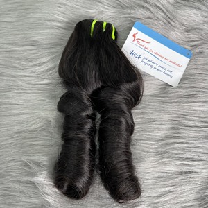 PRODUCTO CALIENTE: Romance Bouncy Spring Curls Funmi Hair Mink Extensión de cabello humano Paquetes de cabello virgen con proveedor de cierre - Product Image 1