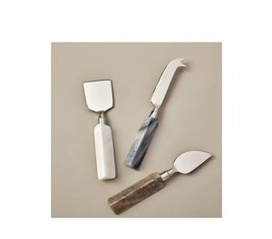 Ensemble de couteaux à fromage en métal et à manche en corne de conception simple pour la maison et l'hôtel couverts de cuisine et couverts de décoration de table - Product Image 2