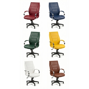 Top Quality Snow Faux Leather Ergonomic Guest Office <b>Chair</b> Star Base for Wholesale - Product Image 2