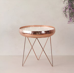 Luxury Style Hammered Candle Urli on Stand For Commercial & Home Decor - Product Image 4