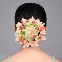 Belles fleurs blanches rouges pour femmes et filles accessoires de cheveux artificiels élégant Juda pour les fêtes de mariage chapeaux de mariée