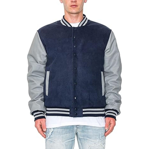 แจ็กเก็ตบอมเบอร์ปักลายตัวอักษรสำหรับผู้ชายเสื้อแจ็กเก็ตทีมตัวแทนออกแบบได้ตามต้องการสำหรับฤดูใบไม้ผลิ - Product Image 1