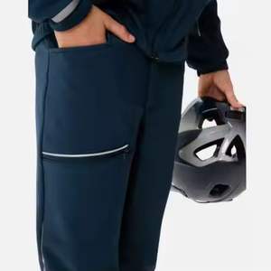 กางเกงวอร์มทรงหลวมขาบานสไตล์วินเทจสีดำผ้าเฟรนช์เทอร์รี่กันน้ำและกันยับไซส์ใหญ่พิเศษ - Product Image 3