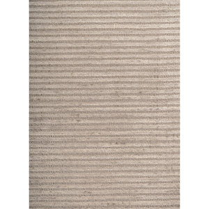 Contour Classic Gray/Silver Gray Hand <b>Loom</b> Wool Silk Solid Color Flat <b>Weave</b> Rectangle Rug 3x5 ft Soft Texture for Home Use Model - Product Image 3