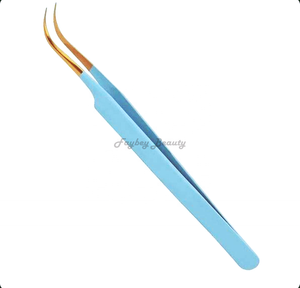 Customized 4pcs Diamond Grip Handle <b>Individual</b> <b>Eyelash</b> Tweezers Stainless Steel Logo Home Use Box Packing - Product Image 6