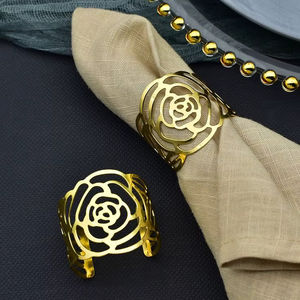 Exquisito Anillo para Servilletas de Metal que Agrega un Toque Premium a las Experiencias Gastronómicas en Celebraciones, Reuniones Familiares y Bodas - Product Image 1