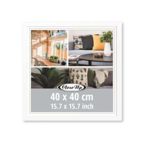 Modern 40x40 cm <b>White</b> MDF Poster <b>Frame</b> A2/<b>A4</b> Size Rectangular Shape with Silver Metal Alloy Accents for Decorative Purpose - Product Image 5