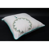 Housse de coussin carrée en coton tissé moderne, douce et confortable, brodée, pour la maison et l'hôtel, antibactérienne et écologique