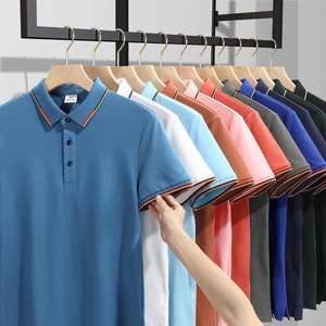 Vente à chaud de polo de golf avec logo personnalisé pour hommes, tissu en jersey à manches courtes avec design imprimé, chemise vierge pour hommes - Product Image 1
