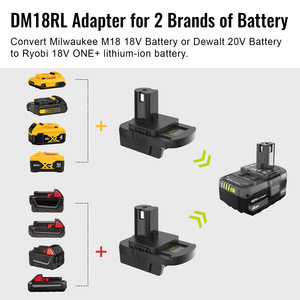 Pin chuyển đổi cho Dewalt 20V & milwaukee <span class=keywords><strong>18V</strong></span> pin chuyển đổi để cho Ryobi <span class=keywords><strong>18V</strong></span> P102 P103 P104 pin không dây công cụ - Product Image 6