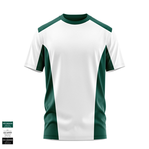 เสื้อเจอร์ซีย์ผ้าฝ้าย100% เสื้อยืดสำหรับผู้ชายเสื้อยืดแขนสั้นแขนซ้ายป้องกันการเกิดขนแบบระบายอากาศผลิตจากเวียดนาม - Product Image 2