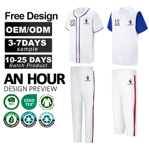 Camisetas de Béisbol al por Mayor de Fábrica, Tallas Grandes, OEM, Lisas, para Sublimación, Cuello en V, Secado Rápido, Transpirables - Product Image 4