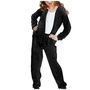 Fleece Cotton Fashion Blank Sweatsuits Traje de dos piezas Conjunto de pantalón y Sudadera con capucha Chándales de invierno al aire libre Ropa deportiva para correr - Product Image 4