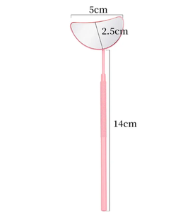 อุปกรณ์ต่อขนตากระจกทำด้วยมือทำจากกระจกสำหรับต่อขนตาอุปกรณ์ทำจากสเตนเลสแบบนำกลับมาใช้ใหม่ได้ครึ่งดวงจันทร์ - Product Image 2