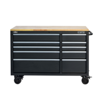 Gabinete de Herramientas con 10 Cajones, OEM, MOQ Bajo, Carro Rodante con Cerradura con Llave, Acero con Recubrimiento en Polvo, Capacidad de Carga de 680 kg, para Mecánicos y Garajes
