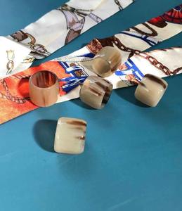 Buffalo Horn <b>Scarf</b> Ring with Smooth Polish Adding Soft Elegance and Secure Hold to Any <b>Scarf</b> High Quality - Product Image 4