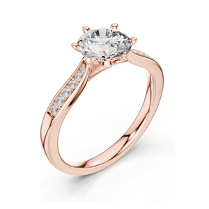 Bague solitaire en diamant de laboratoire 1,264 CT pour femmes, clarté VVS-VS EF, or 18 carats, 14 carats, 10 carats et argent 925, rose, jaune, blanc - Product Image 4