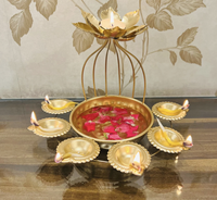 Diya décorative en métal artisanal, plaqué or de qualité supérieure, couleur personnalisée, émail dur, lettrage en relief, impression typographique, motif ange, très demandée