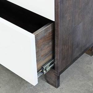 Mesita de noche de madera de caucho de 60x30x55cm con 2 cajones TDG68025 Muebles de dormitorio - Product Image 6