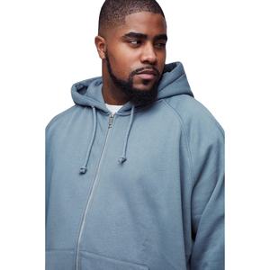 Sweats à capuche zippés pour hommes en coton bio Sweat pour hommes avec capuche Sweats à capuche zippés Couleur unie Surdimensionné Sweats à capuche coupe ample - Product Image 6