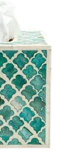 Caja de pañuelos de madera con incrustaciones de hueso hechas a mano de primera calidad, soporte decorativo elegante para sala de estar y oficina, venta al por mayor - Product Image 3