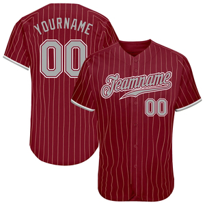 Ensemble de maillots de baseball unisexes, nom et numéro personnalisés, respirant, coupe confortable, matériau léger - Product Image 4