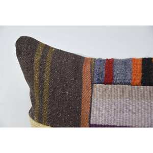 Almohada de lana de retazos Kilim Beige de lujo de 12x24 pulgadas cojín de seda con estampado Floral Vintage ropa de cama portátil tejida decorativa - Product Image 2