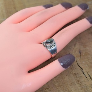 Designer Handmade 925 Sterling Silver Wedding Party Unisex <b>Ring</b> Natural Multi Fire <b>Labradorite</b> Gemstone Rhodium Plated Solid - Product Image 2