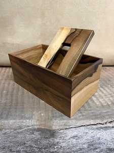 Boîte à mouchoirs en noyer de luxe | Porte-papier en bois pour salle de bain et salon | Mallette de rangement de bureau moderne | Organisateur de décoration intérieure - Product Image 4