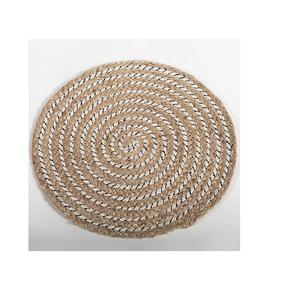 Alfombrillas tejidas redondas hechas a mano para mesa de comedor, accesorios de decoración para mesa de boda, diseño personalizado disponible - Product Image 3