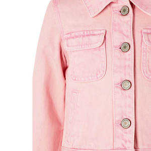 Chaqueta vaquera hecha a medida para mujer de otoño e invierno, informal de Color sólido con relleno de algodón, marca privada para primavera y otoño - Product Image 3