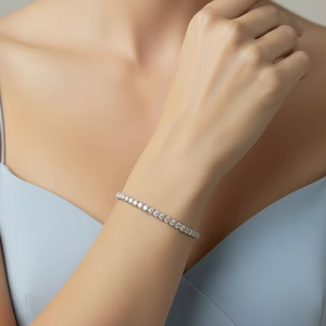 Pulsera de Tenis de Diamantes Infinitos Trenzados Naturales y Oro de 14K para Mujer - Product Image 5