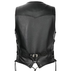 Gilet de motard réversible en cuir véritable pour hommes et femmes sur mesure - Product Image 2