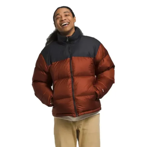 Personalización OEM Hombres Invierno Tallas grandes Impermeable Lona Stand Collar Abajo Puffer Chaquetas acolchadas con logotipo personalizado - Product Image 4