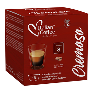 16 capsules de café italien Cremoso compatibles avec Nescaf Dolce Gusto* - Product Image 1