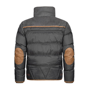 Vêtements d'hiver à la mode veste Parka à col montant en fourrure à fermeture éclair pour hommes veste à poignets élastiques de haute qualité avec patchs personnalisés - Product Image 2