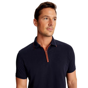 Polos con cremallera de alta calidad para hombre, camiseta de secado rápido con estampado de logotipo personalizado, Polo liso transpirable - Product Image 6