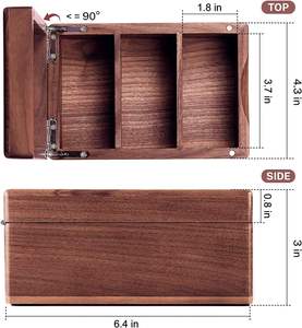 Titular de la tarjeta de visita 2,2x3,5 pulgadas Tarjetas de índice Caja organizadora Tarjeta de escritorio Archivo Titulares de notas Organizadores de madera Nogal - Product Image 2