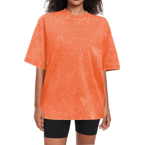 Venta al por mayor transpirable de calidad rápida de gran tamaño ácido lavado camiseta mujeres Vintage camisetas para hombres Streetwear camiseta para hombres - Product Image 4