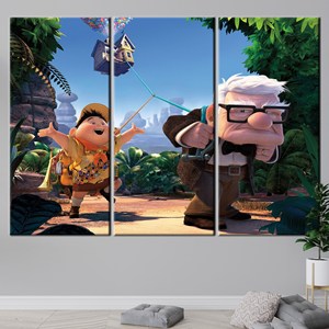 Toile imprimée pour décoration intérieure - Art de Carl Fredricksen du film Up, 3P : encadré - Product Image 1
