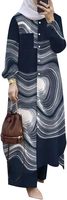 Abaya islamique longue traditionnelle de haute qualité avec capuche intégrée et hijab – Robe modeste pour femme, extensible dans quatre directions