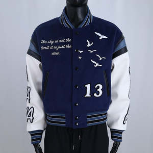 Veste universitaire en chenille de haute qualité, tendance, streetwear, vente chaude, style cool, patchs en laine, vestes d'hiver pour hommes - Product Image 1