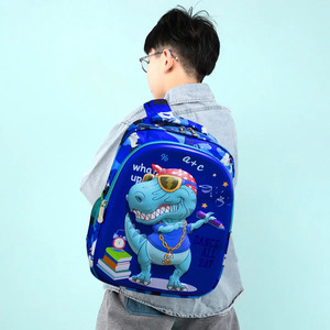 Sac à dos scolaire pour garçons, maternelle, école primaire, avec trousse à crayons, motif licorne, tissu uni - Couleur - Product Image 3